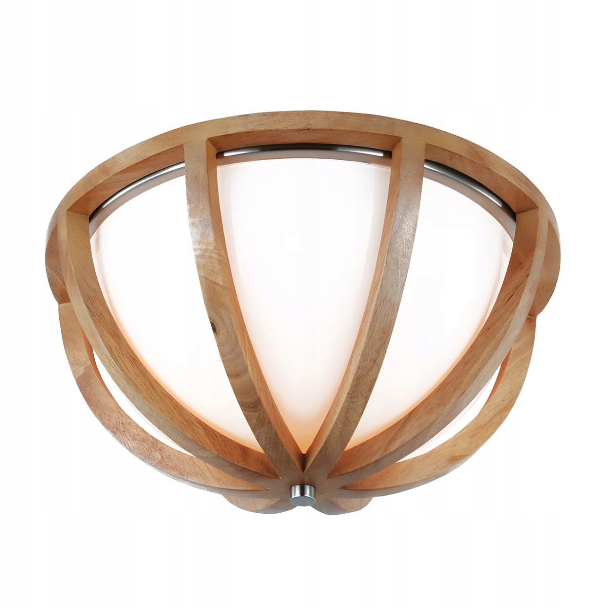 Stropné svietidlo drevený okrúhly hnedý škandinávsky biely 33 cm Feiss