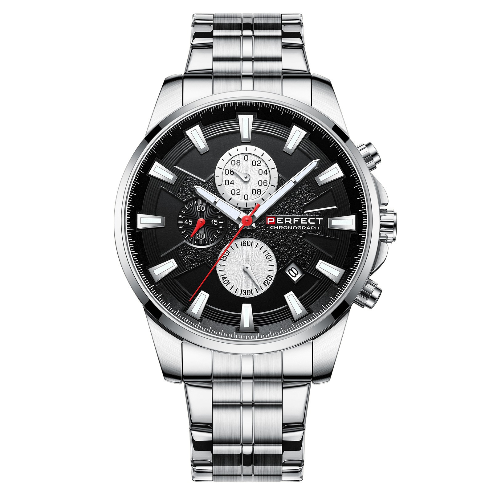 Pánské hodinky, pevný náramek, Perfect quartz