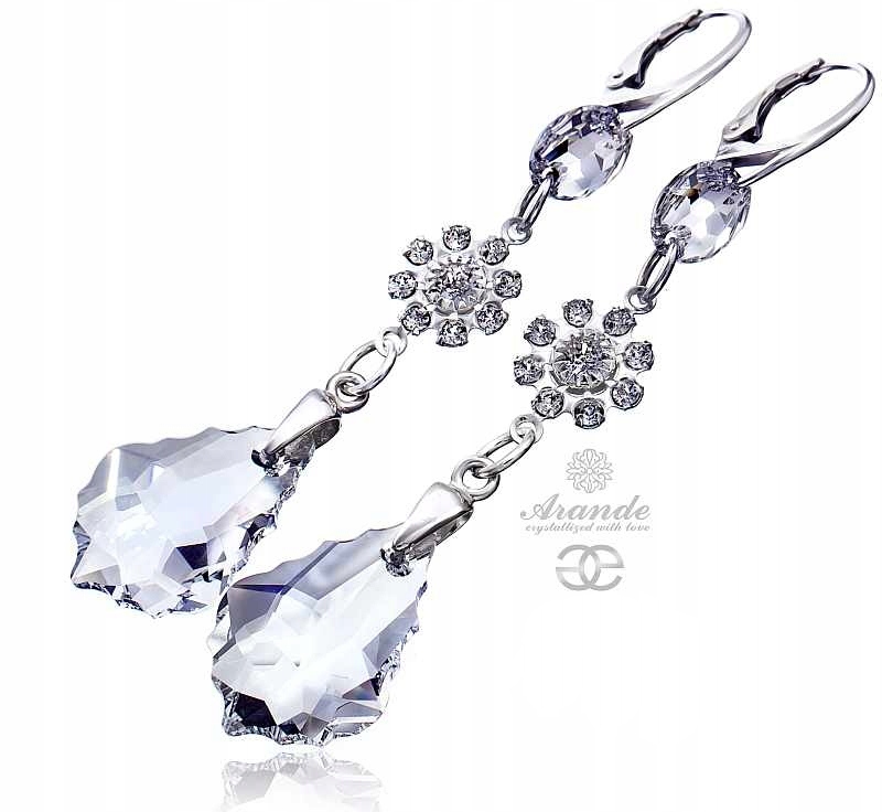 Krystaly Dlouhé Náušnice Crystal Stříbro