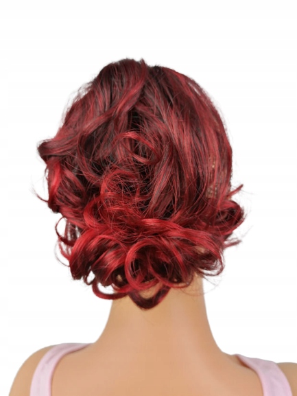 krátká příčesek Elvira dopinka třešňově červená 3t135