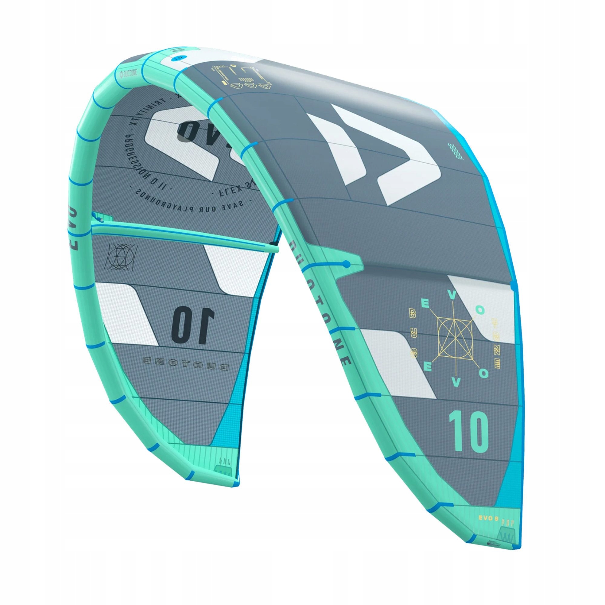 Latawiec kitesurfingowy Duotone szary 10 m