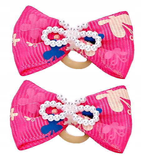 

Gumka Kokardka Dla Psa York Maltańczyk 2 Szt