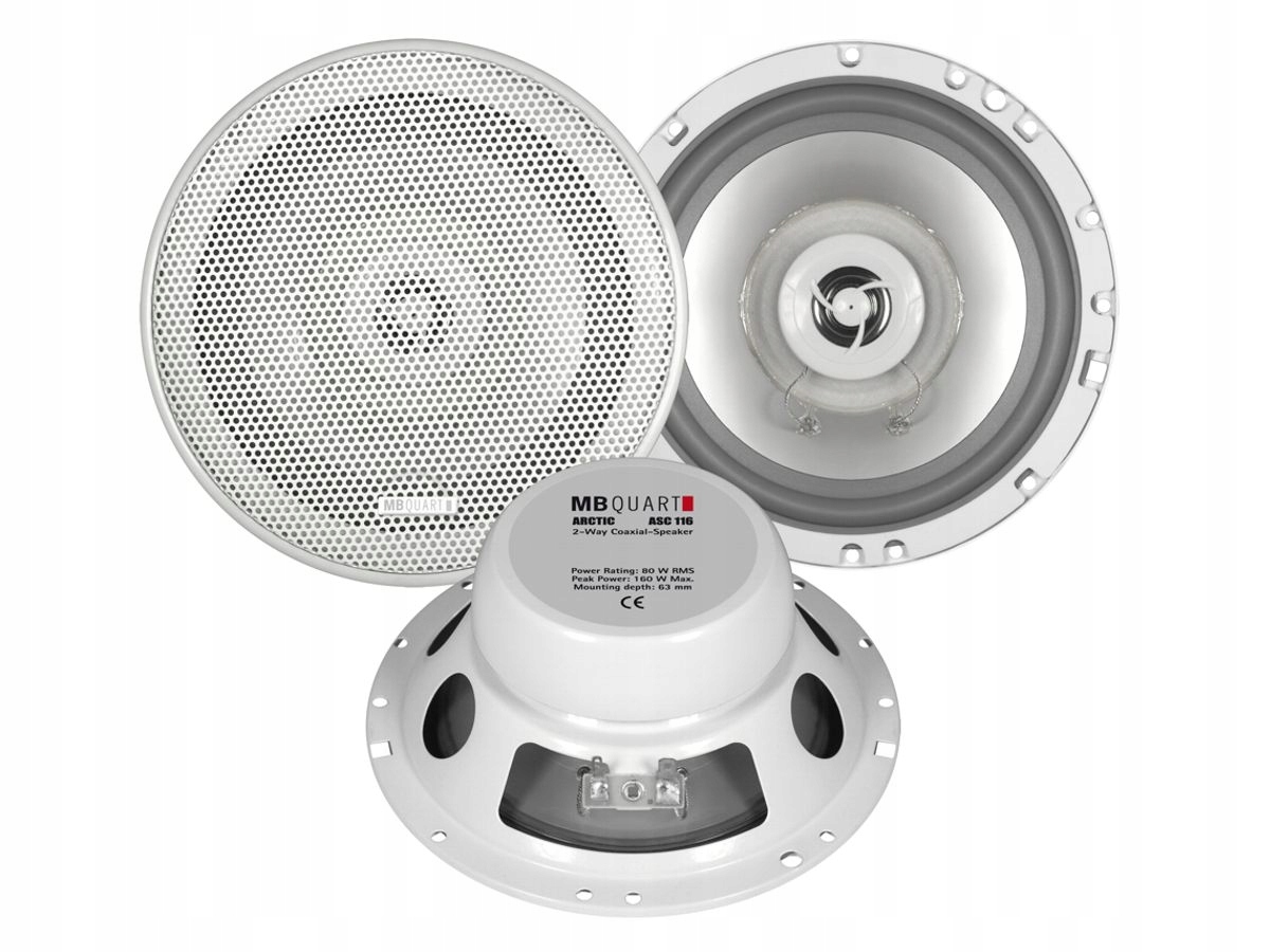 Mb Quart ASC116 Reproduktory Marine 165 mm pre jachtu, plachetnicu, motorové člny, biele