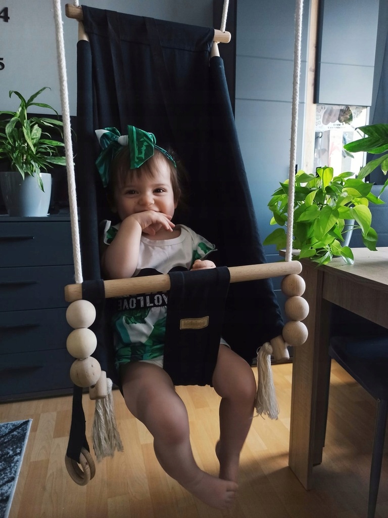 KIDABOO Leżaczek 3w1 Huśtawka dla dziecka CE PAS Model Huśtawka Bujaczek 3w1