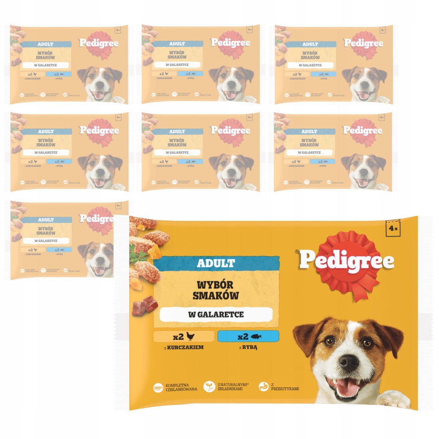 Levně Pedigree Adult Selection of Flavours 32x100g Krmivo psy s kuřecím a Ryba želé