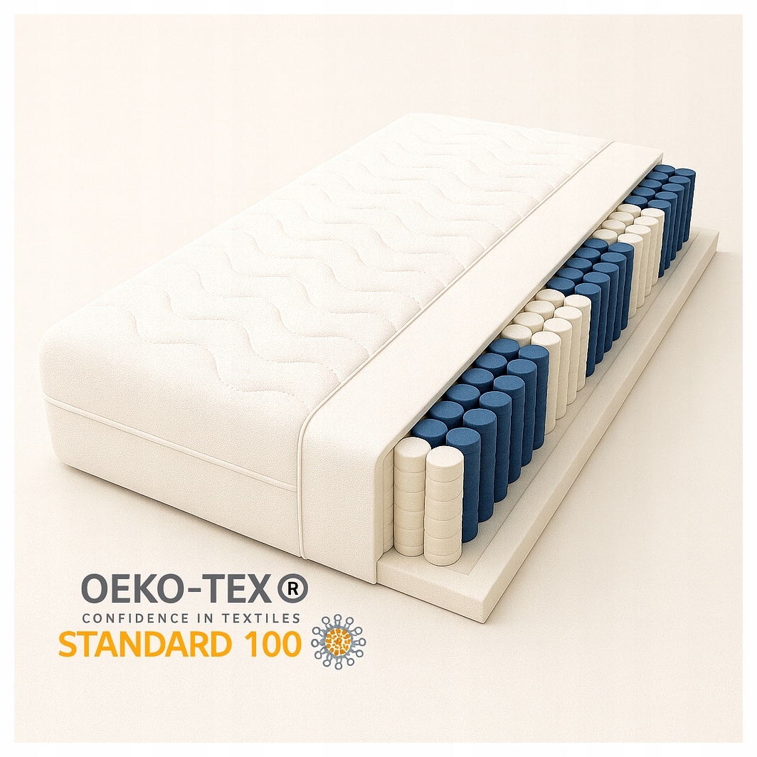 Materac kieszeniowy 80x160 7- strefowy pocket H3 piankowy 18 cm sprężynowy