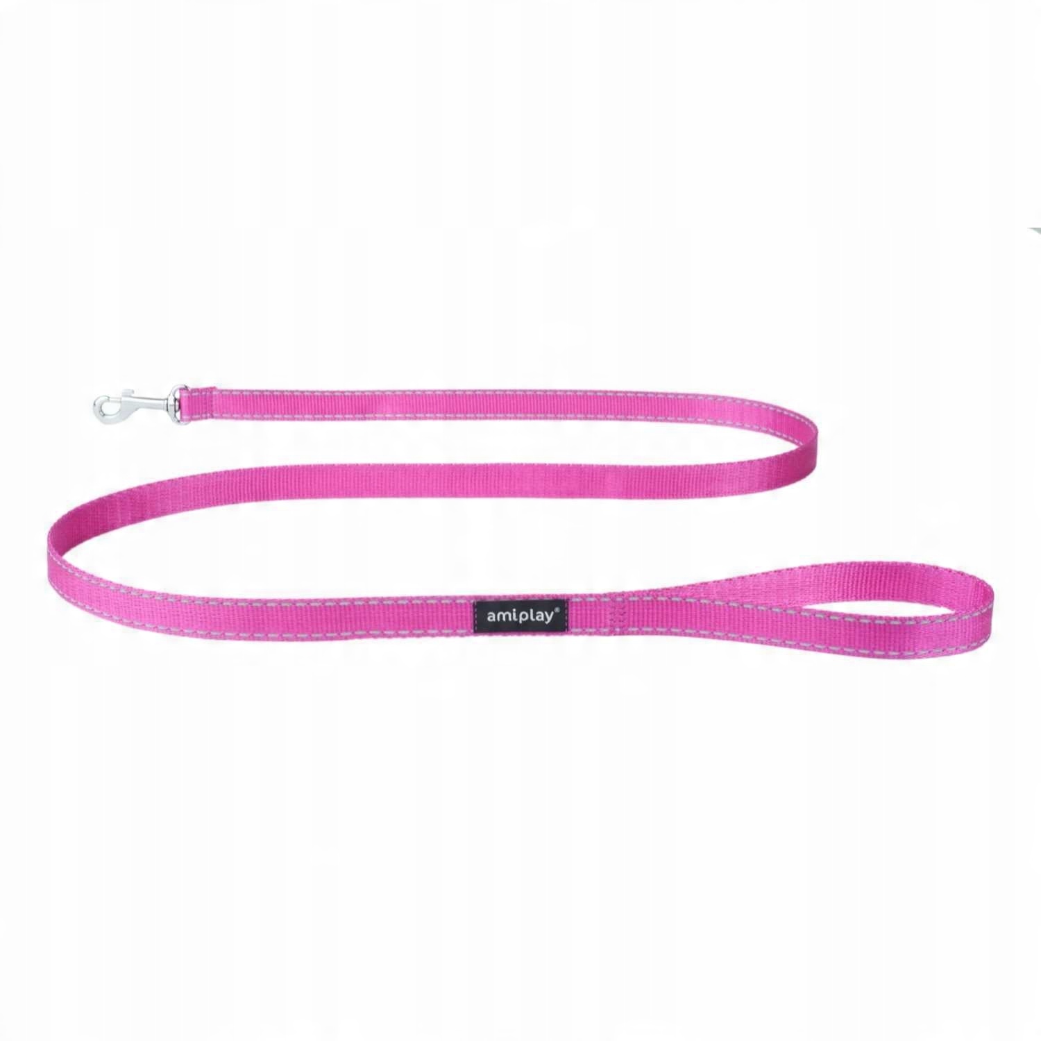 

AmiPlay Smycz Reflective XL 150cm/ 2,5cm Różowa