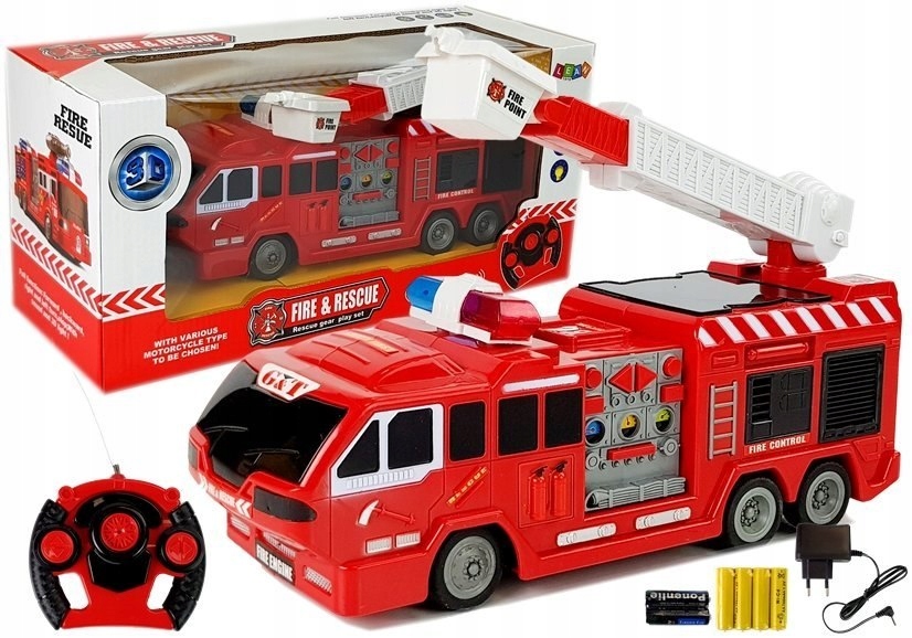 

Wóz Strażacki Zdalnie Sterowany Z Drabiną R/c 28CM