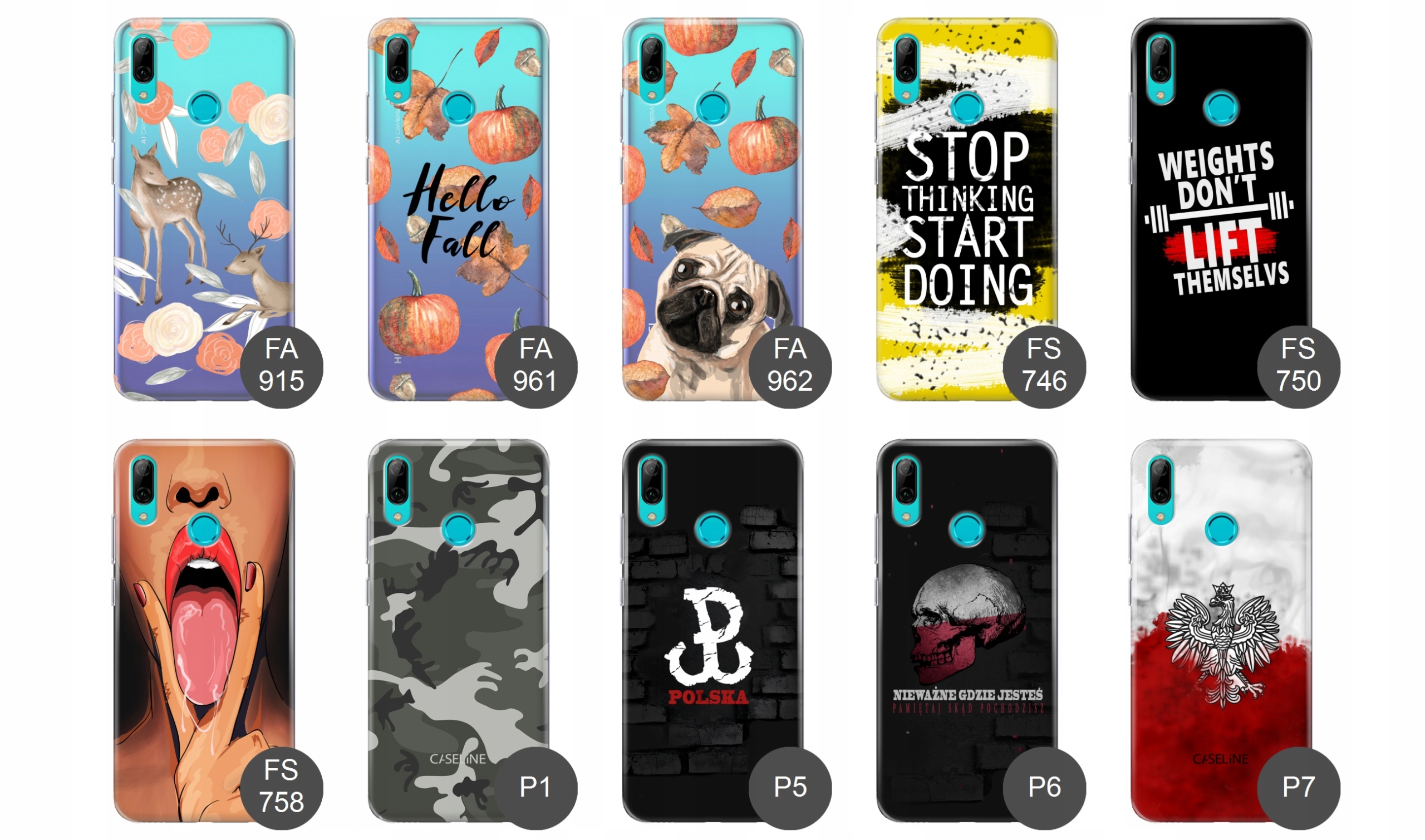 etui guma do Huawei P SMART 2019 case wzory