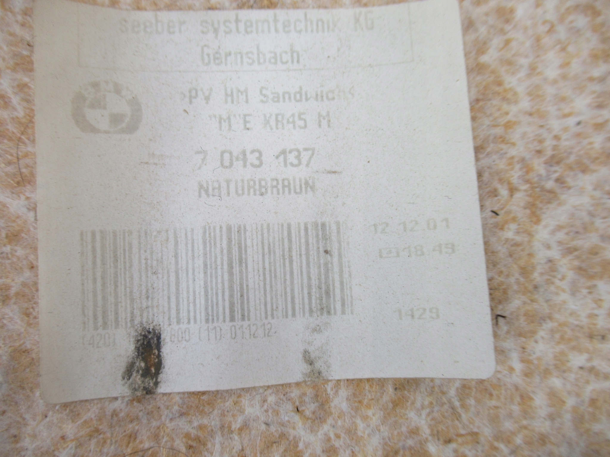 verkleidung SITZ plecy Blende Abdeckung BMW e46