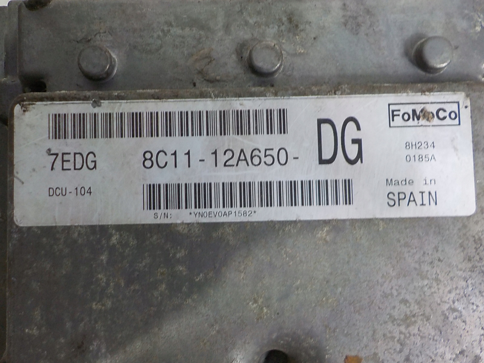 FORD TRANSIT VII MK7 Computer Bedienteil 8C11-12A650-DG 7EDG DCU-104