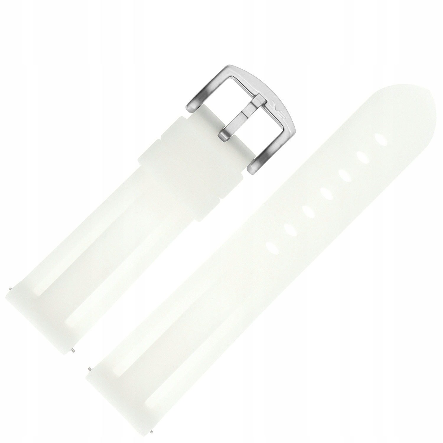 Pásek Expedition Silikon (A729) bílý, svítící, ocelový, kl.