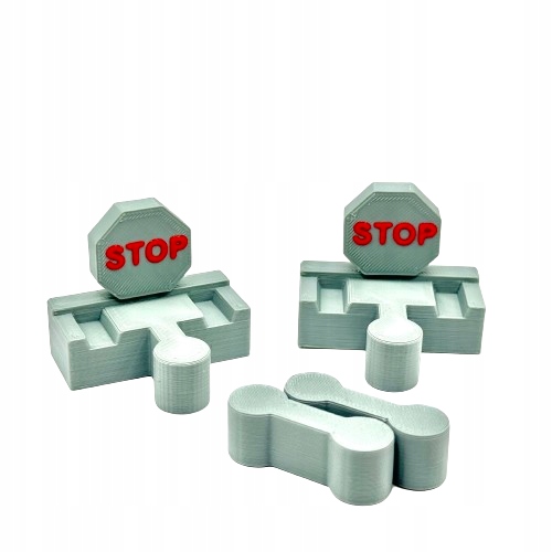 2x Znak Stop Zakończenie Torów Drewnianych Blokada do Ikea Lillabo
