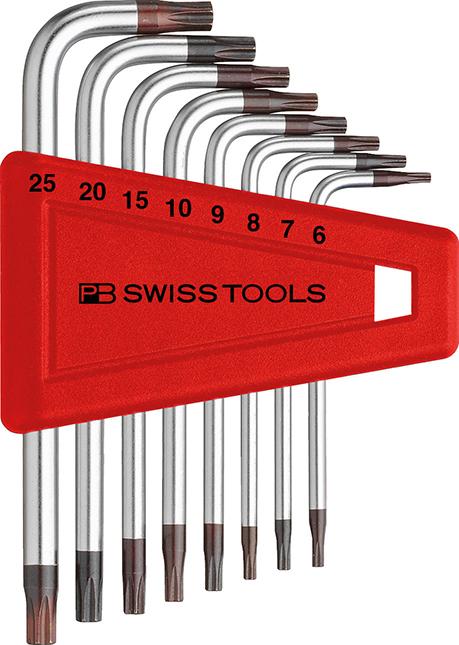 Sada uhlových kľúčov Torx 8-dielna T6-T25 Pb Swiss Tools