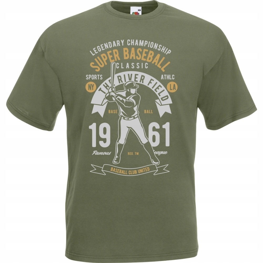 

Koszulka baseball kij baseballowy XL oliwkowa