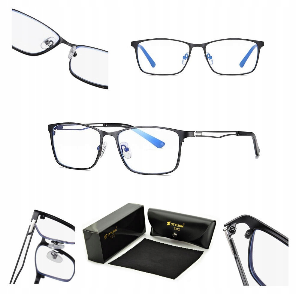 

Okulary Zerówki Męskie Filtr Blue Light komputera