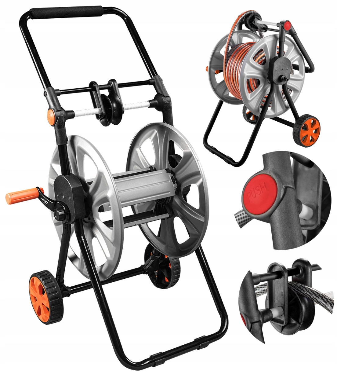 

Wózek Na Wąż ogrodowy stojak Neo 15-792 Metalowy