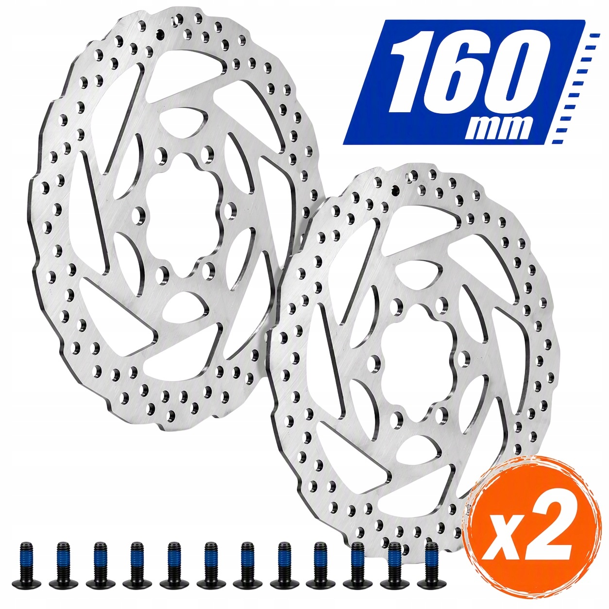 2x Tarcza Hamulcowa Do KuKirin G4 G2 2025 160mm Śrubki