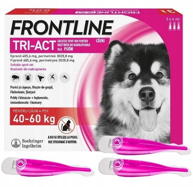 Frontline Tri-Act Psy XL 40-60 kg 3 pipety 3x6ml