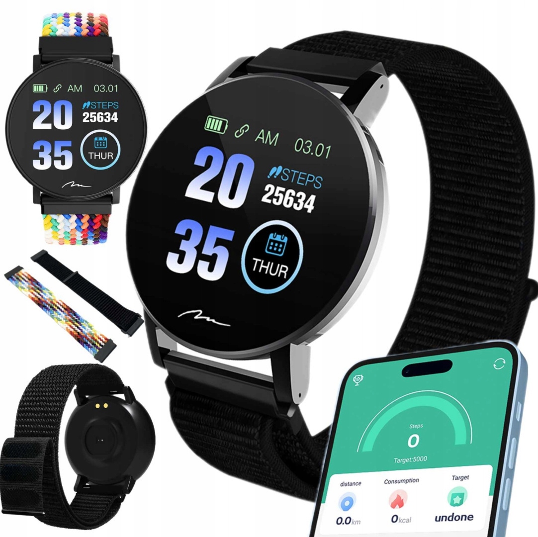 Smartwatch Zegarek Damski Męski Activeband Sport Ciśnienie Puls Kroki