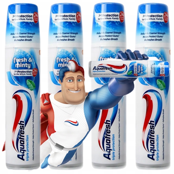 

Aquafresh pasta do zębów z dozownikiem Fluor 4szt.