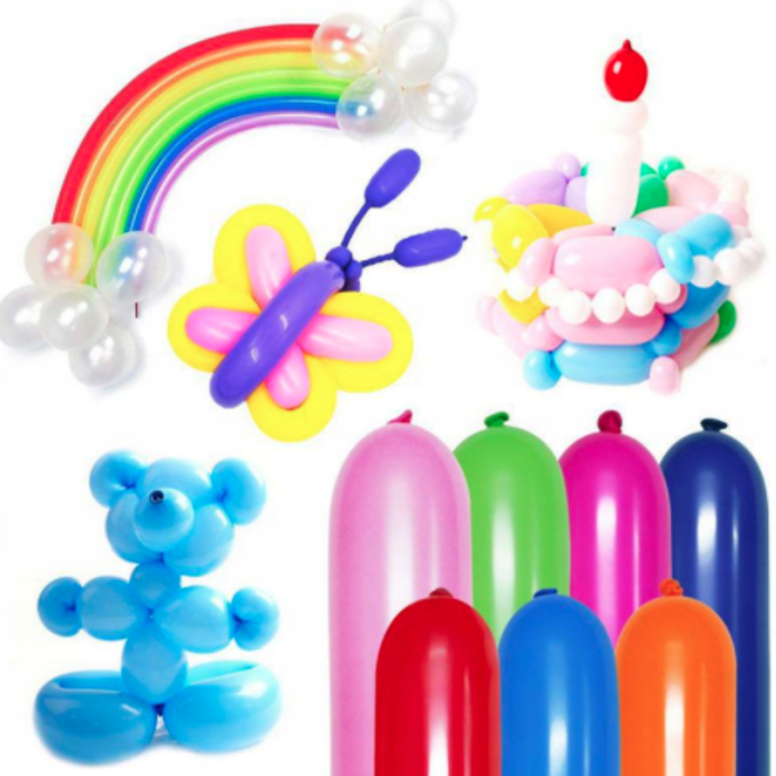 BALONY DO MODELOWANIA SKRECANIA - 100 SZT + POMPKA Marka Ge.Ma.R.