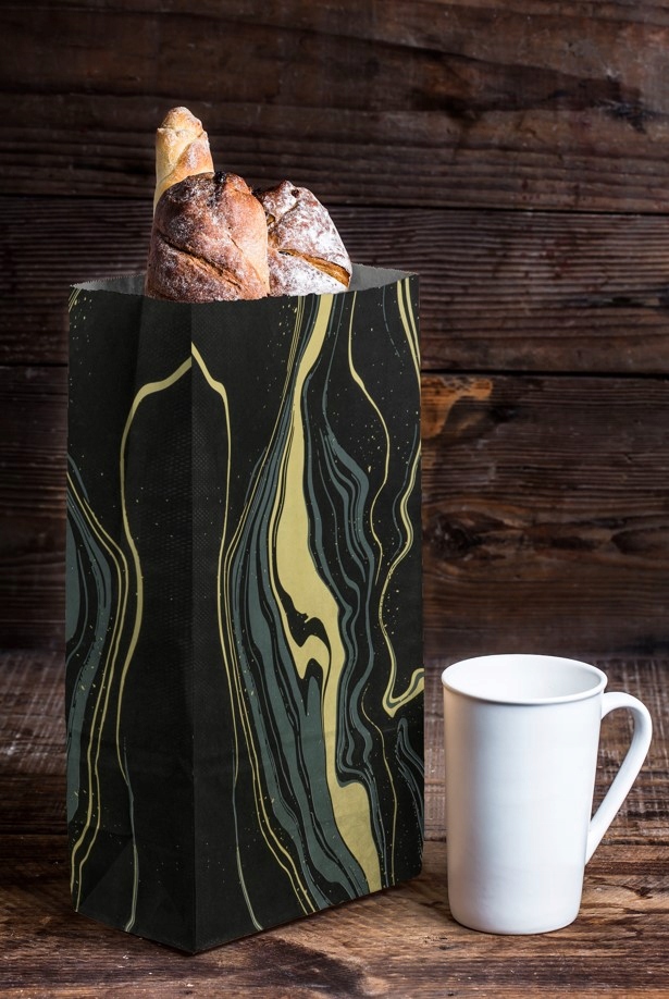 Torby papierowe klockowe MARMUR wzór EKO 10sz Szerokość produktu 16 cm