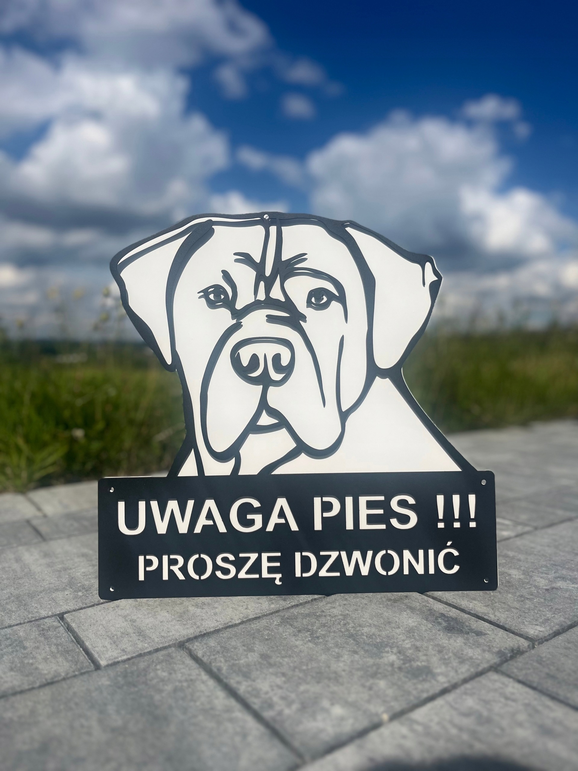Tabuľka na bránku, výstražný plot, zábavná cane corso