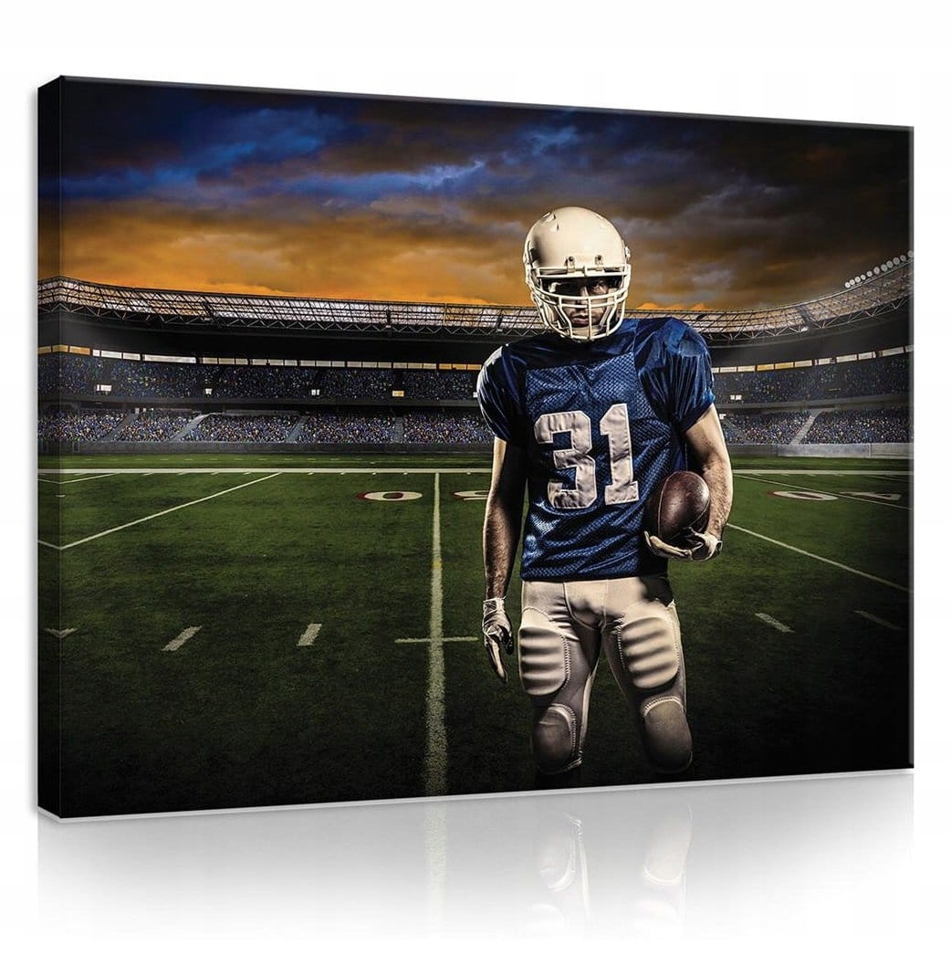 Obraz 100x75 Americký fotbalový hráč stadion sport odhodlání vítězství