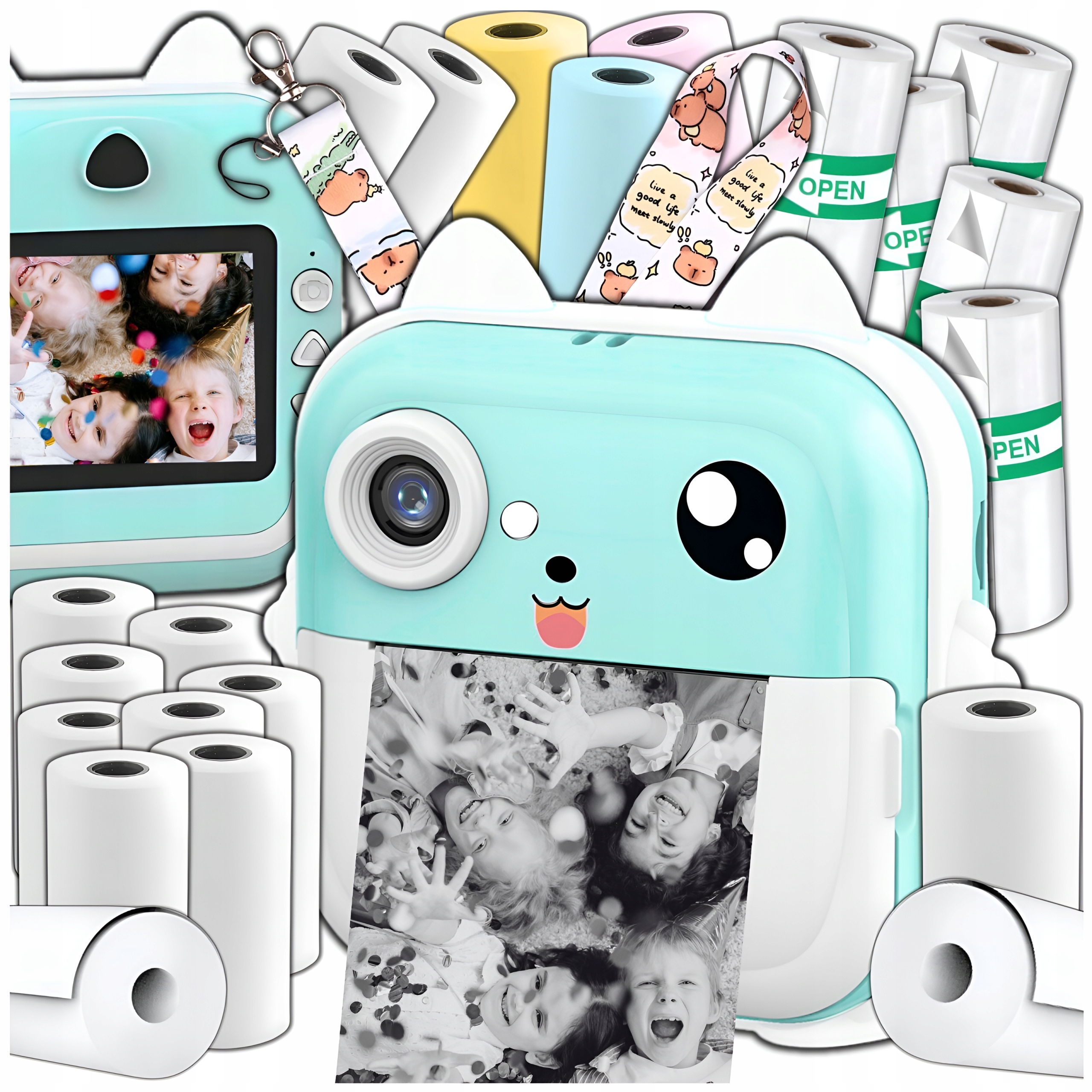 Mini Tiskárna Instantní Digitální Fotoaparát Pro Děti 21 Rolí