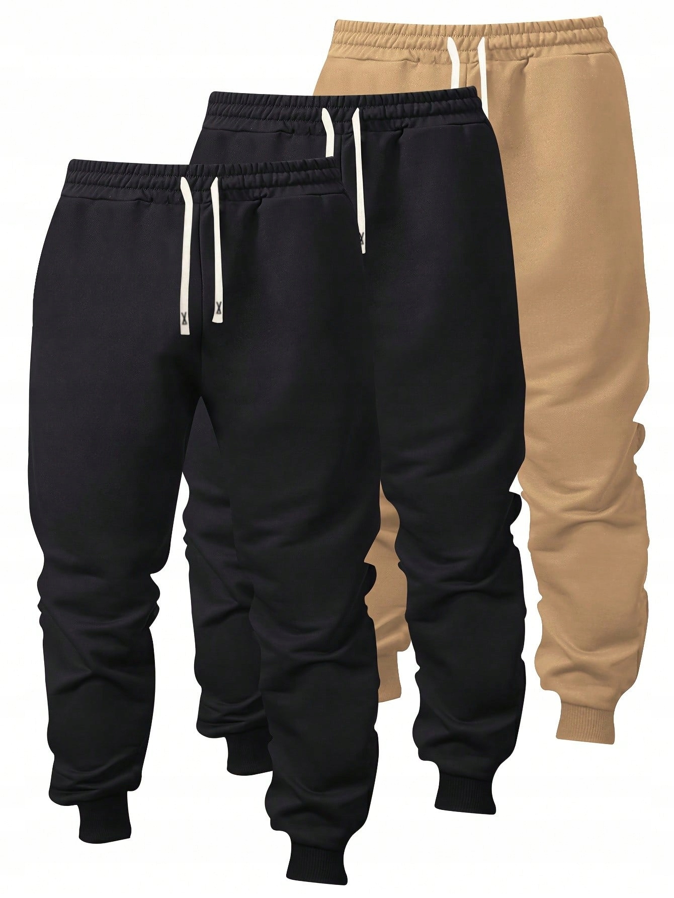 Pánské Teplákové Kalhoty Stahovatelné V Pase, 3-PACK Casual Shein, Velikost 40