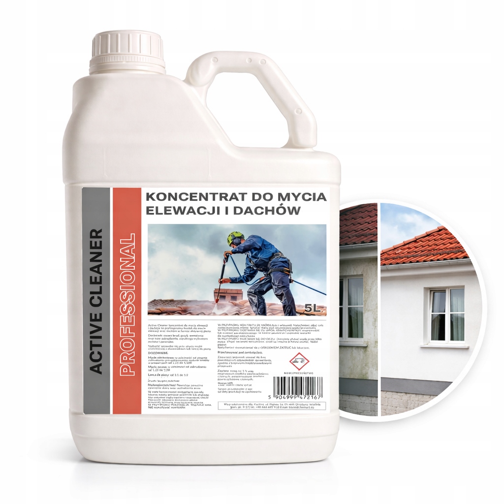 Płyn środek Active Cleaner do czyszczenia mycia elewacji i dachów 5l