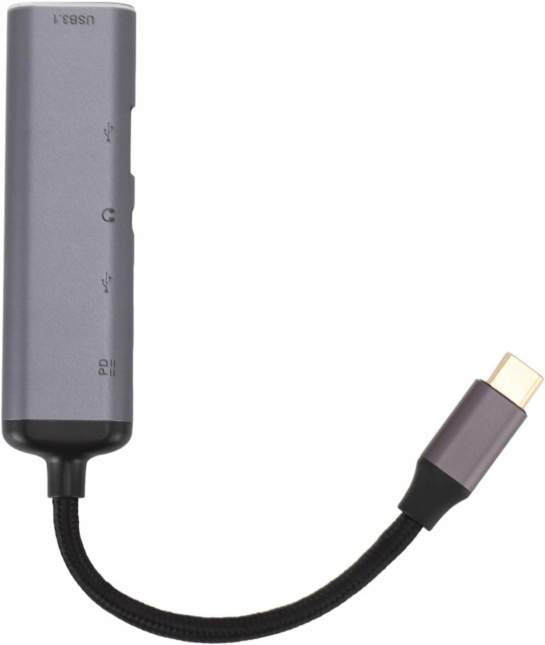 Hub USB-C 5w1 Adapter Audio Jack 3,5mm USB 3.1 10Gbps PD 100W Aluminiowy