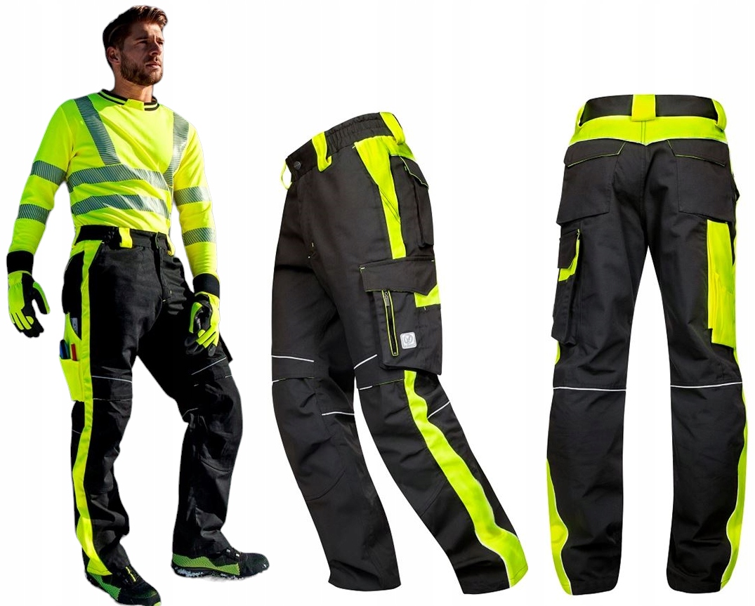 Pánské pracovní kalhoty do pasu Zateplené zimní ochranné kalhoty Ardon Neon Winter