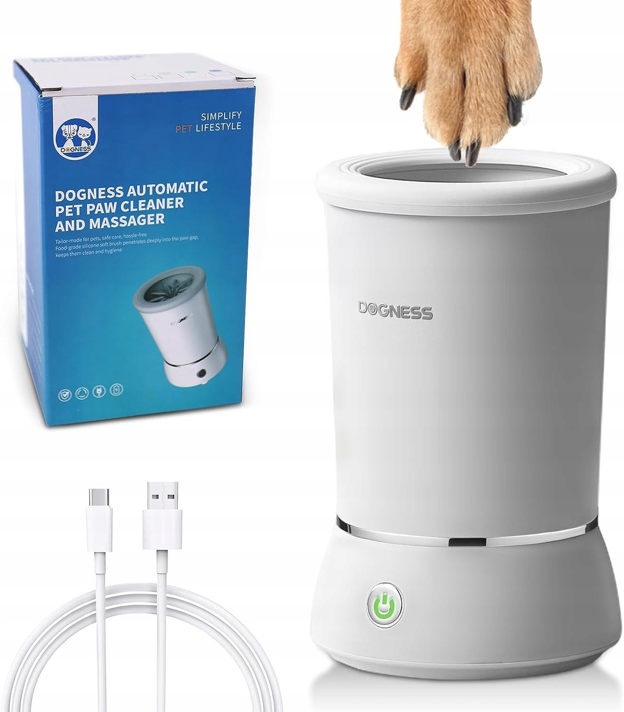 Čistič Špinavých Tlapek automatický Masážní Přístroj silikonový střední pes Dogness