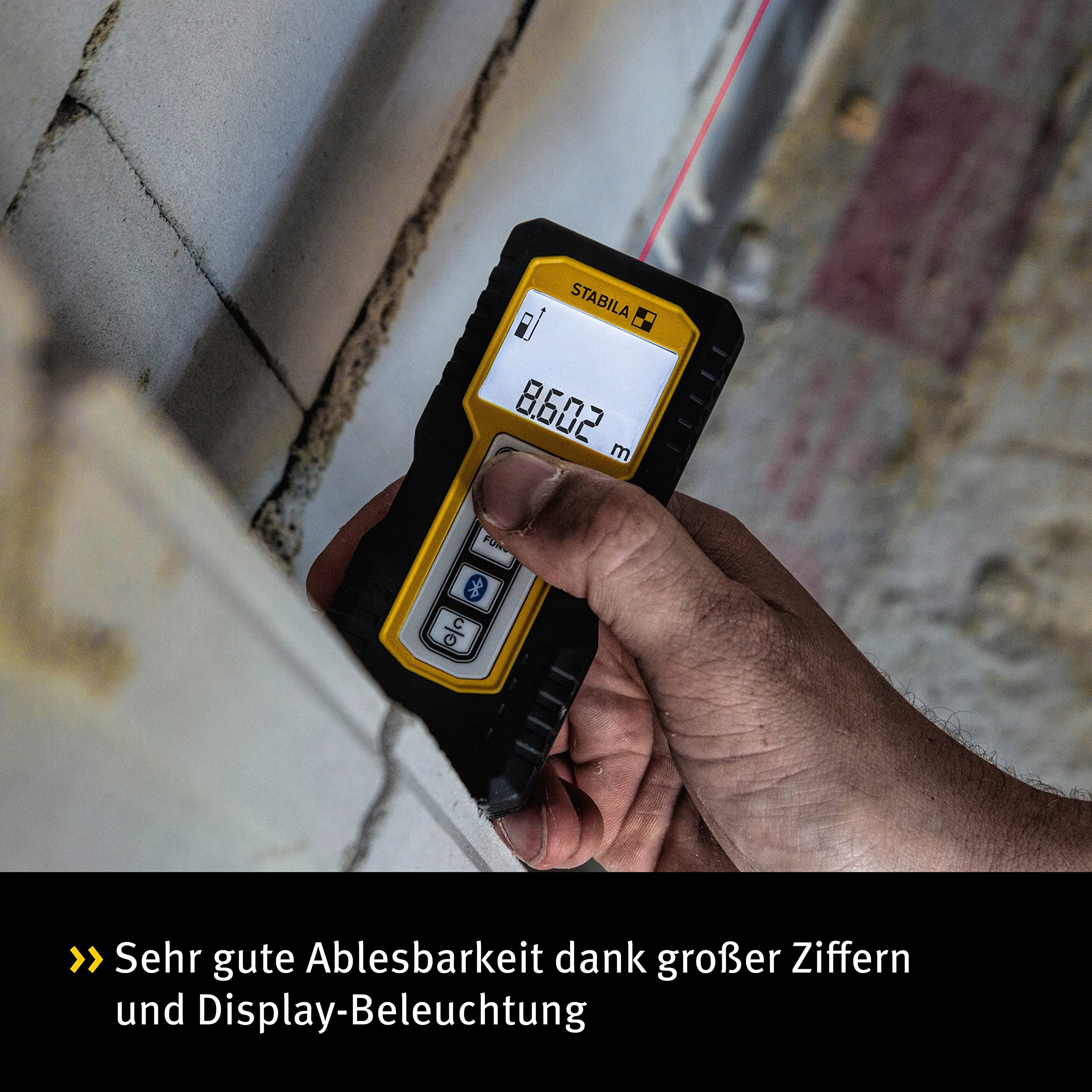 STABILA Dalmierz Laserowy Bluetooth 50m IP54 Z Bateriami — miniatura 6