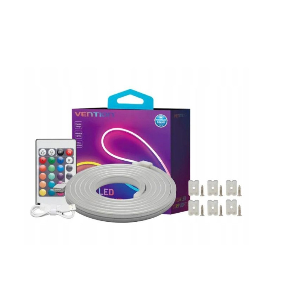 Led páska Vention Silicone Neon s dálkovým ovládáním 12V 5 m