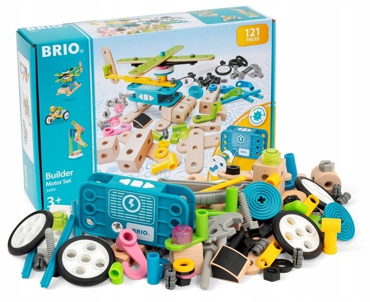 

Zestaw Konstrukcyjny z silniczkiem 121 el. Brio