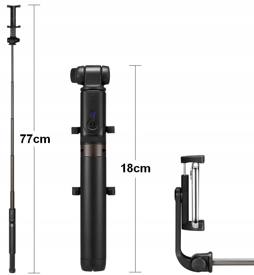 SPIGEN S540W WIRELESS SELFIE STICK TRIPOD BLACK Rodzaj selfie stick