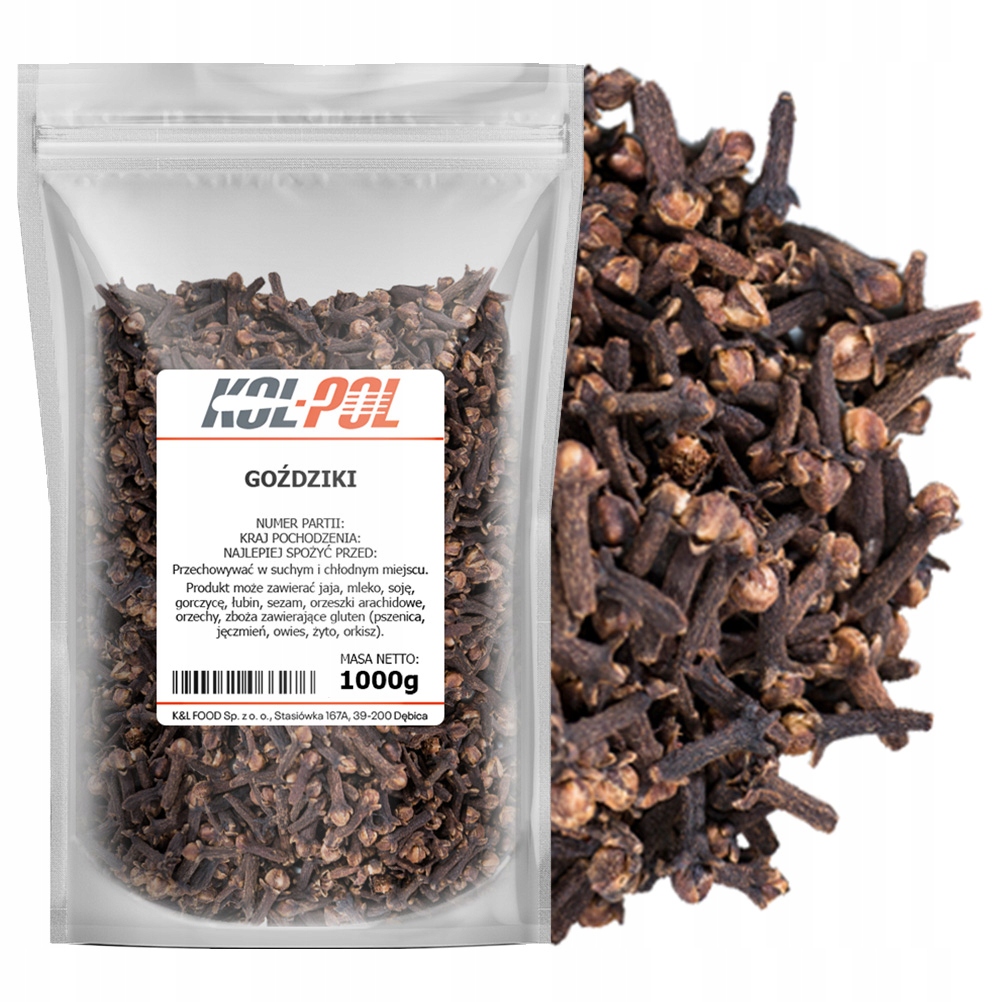 Levně Hřebíček 1 kg Celý sušený aromatický přírodní hřebíček, kvalita Kol-Pol