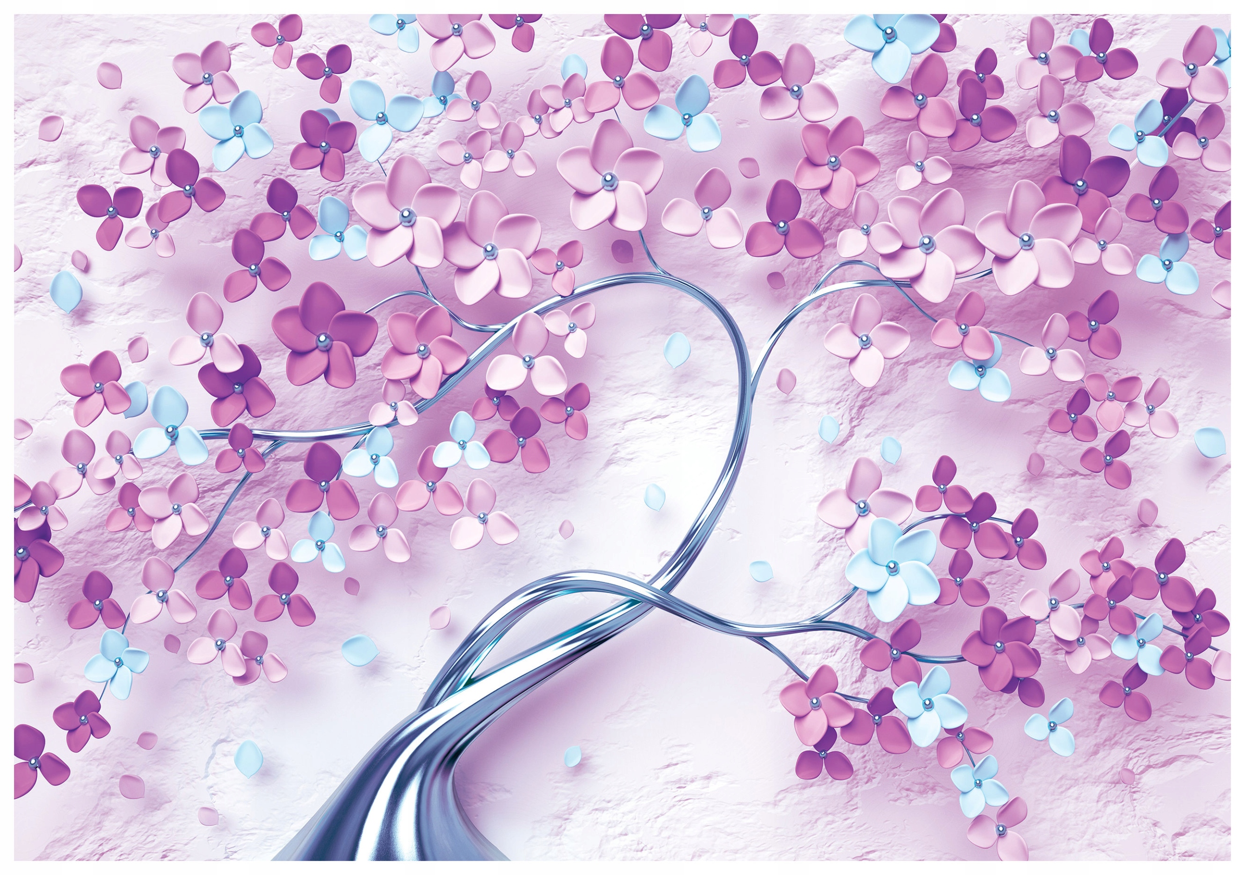 Fototapeta Ružovo-modrý strom Kvety 400x280 do spálne a obývačky lepidlo