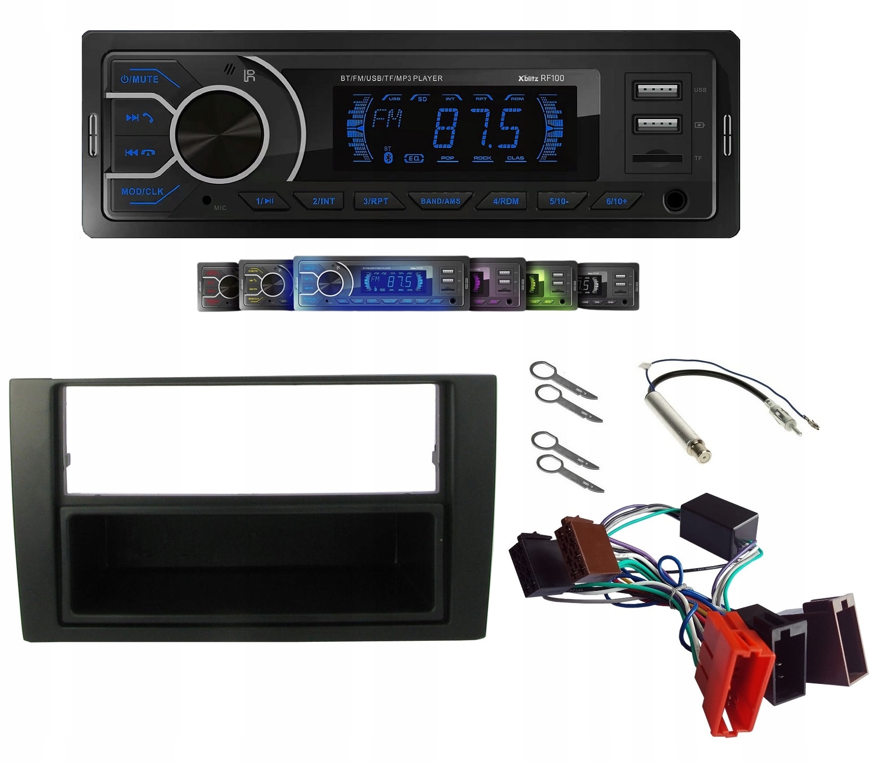 Xblitz RF100 Autorádio Bluetooth Usb Sd MP3 Audi A4 B6 B7