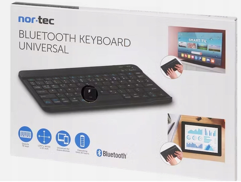 Mini klawiatura przenośna bezprzewodowa bluetooth Nor-Tec uniwersalna