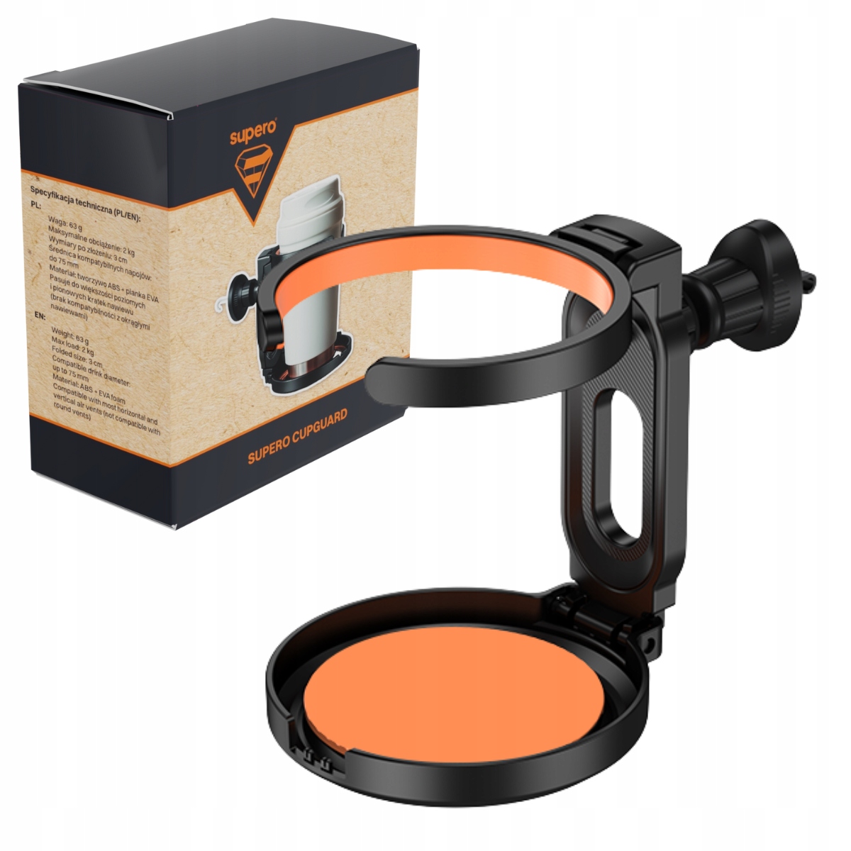 Uchwyt na kubek do samochodu do kratki nawiewu, cup holder na napój do auta