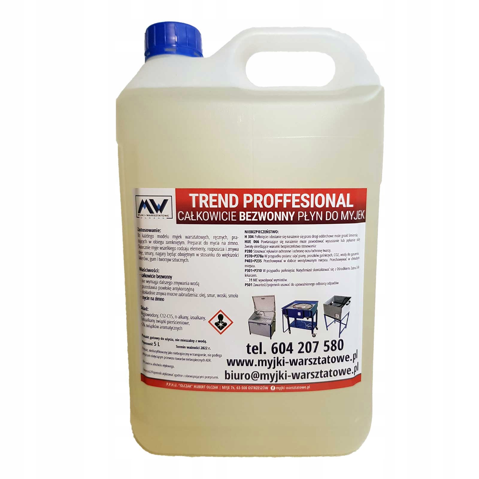 BEZWONNY PLYN DO MYJEK WARSZTATOWYCH TREND PRO 5 L