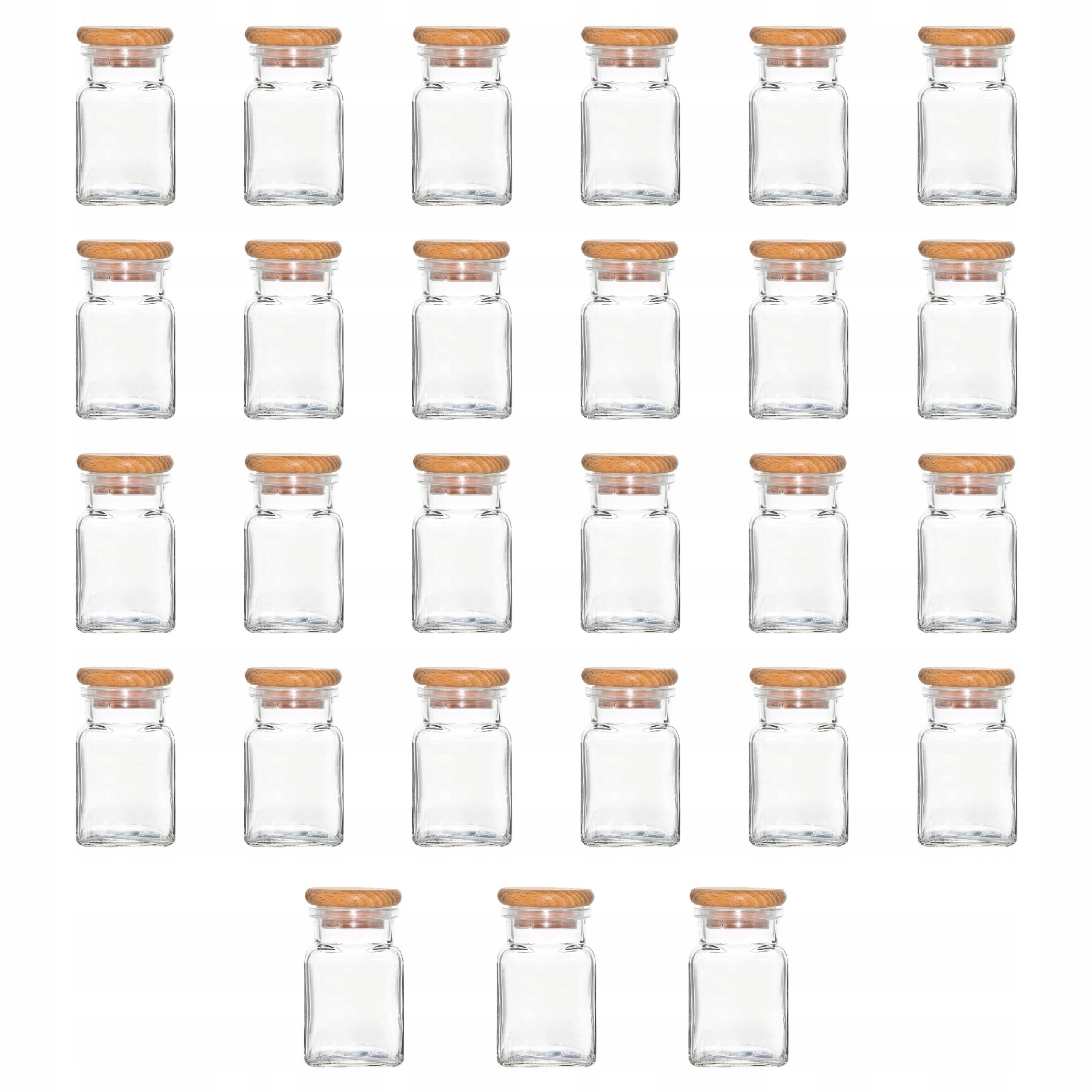 Skleničky na koření, dózy na kořenky 150 ml, 27 kusů