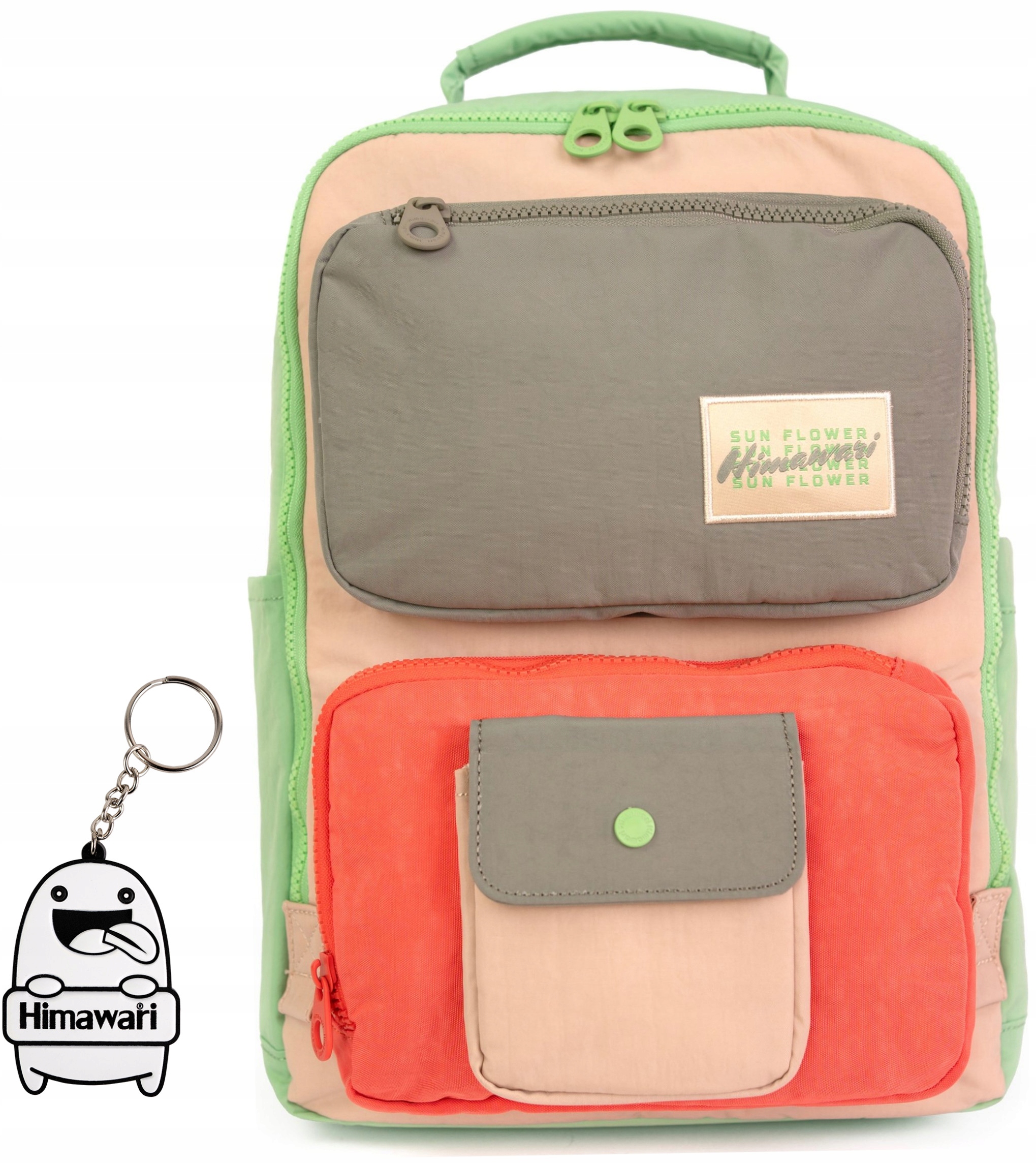 Plecak podróżny Himawari Retro S lekki bagaż podręczny 90s Koralowy