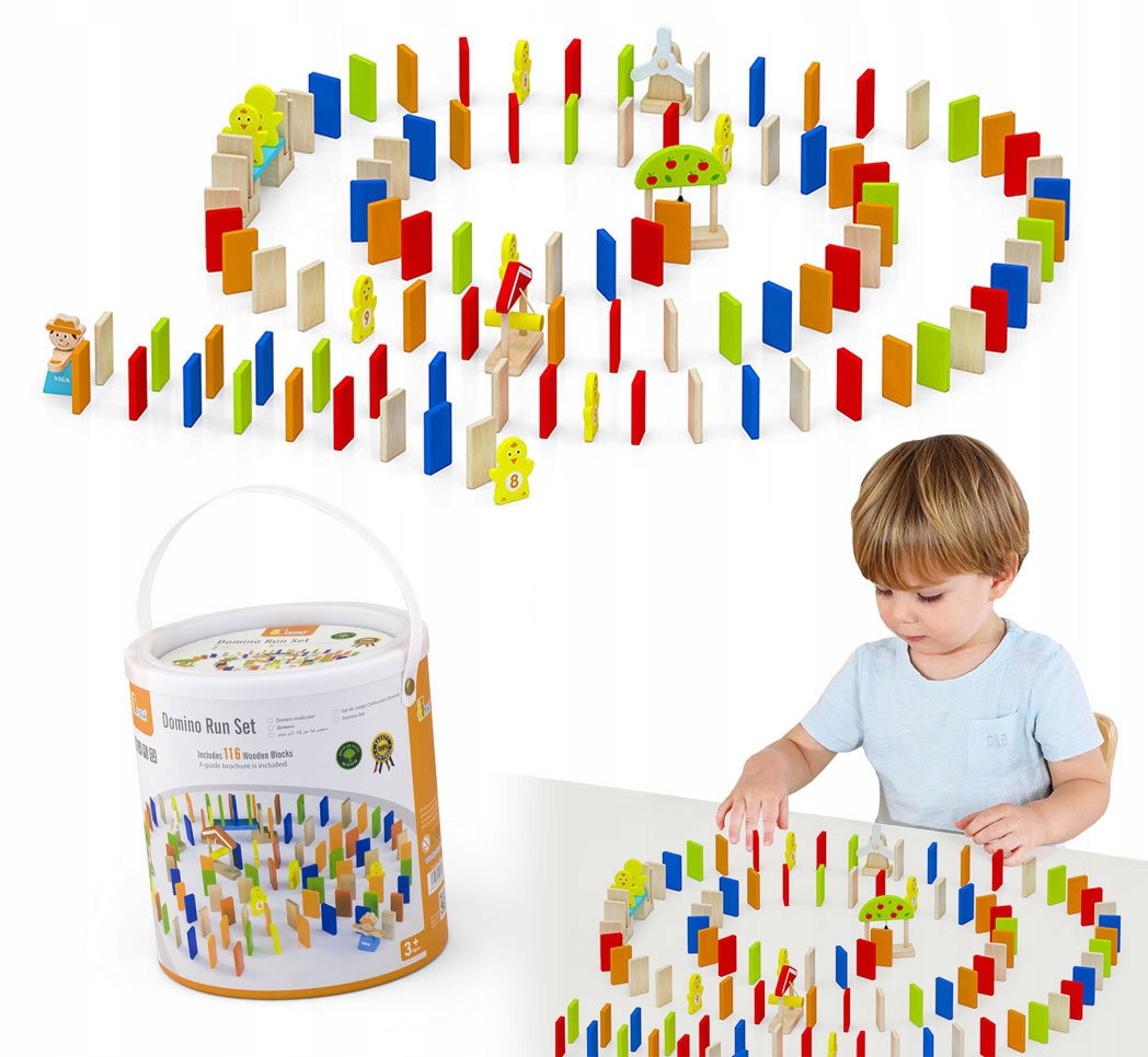 

Viga Drewniane Klocki Edukacyjne Domino Farma 116