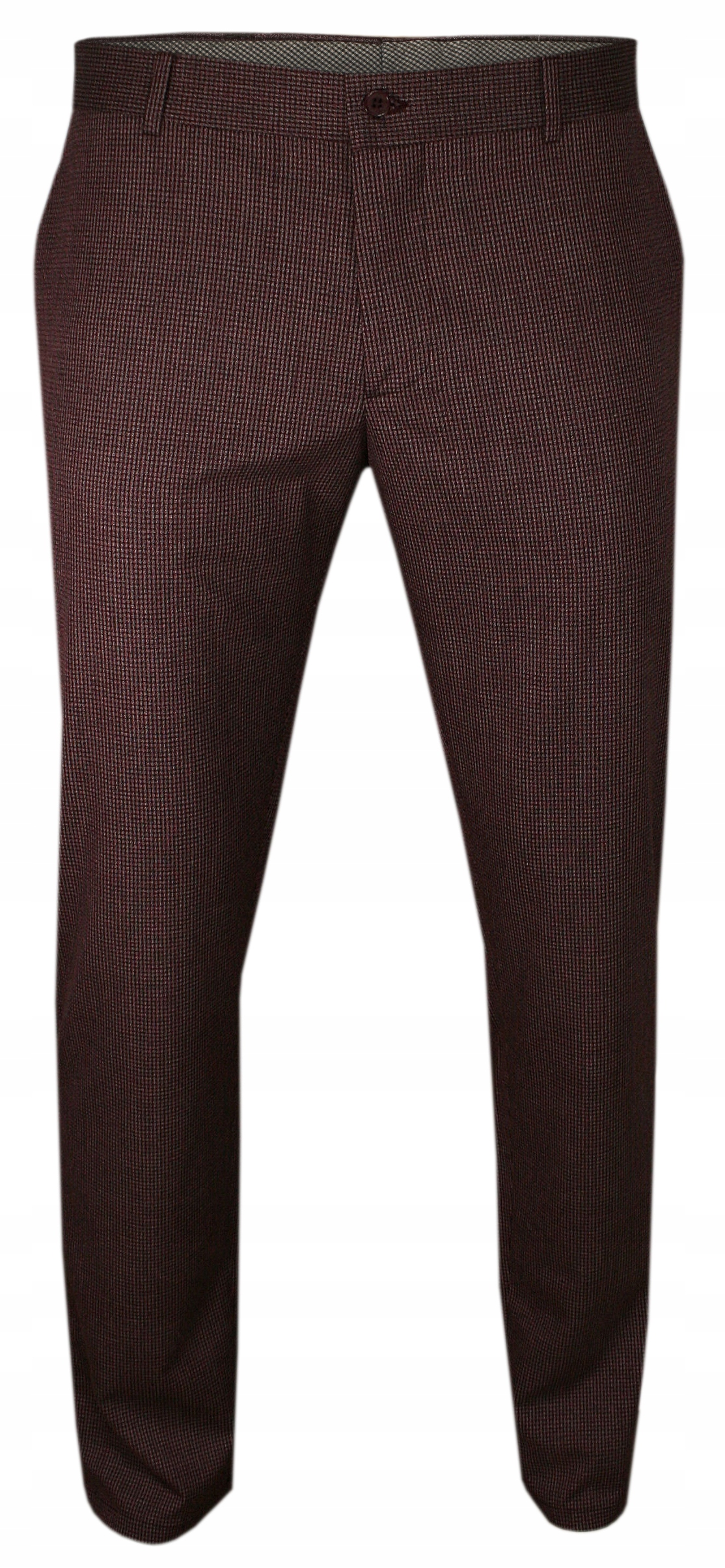 Bordové pánské kalhoty chinos pepitka Rigon 33/34