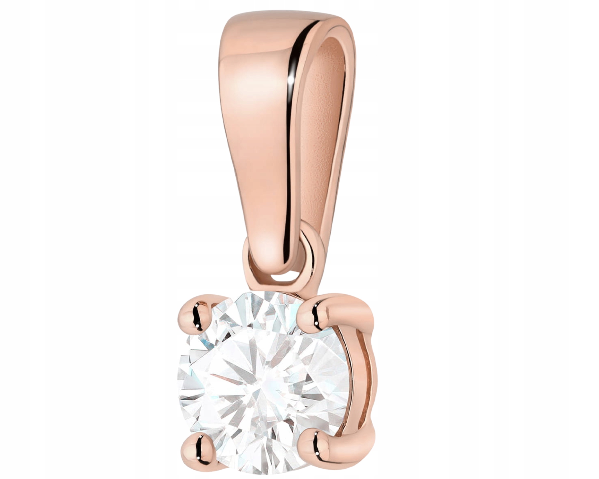 Růžové Zlato 585 Přívěsek S Diamantem Dárek K Narozeninám Pro Ženu